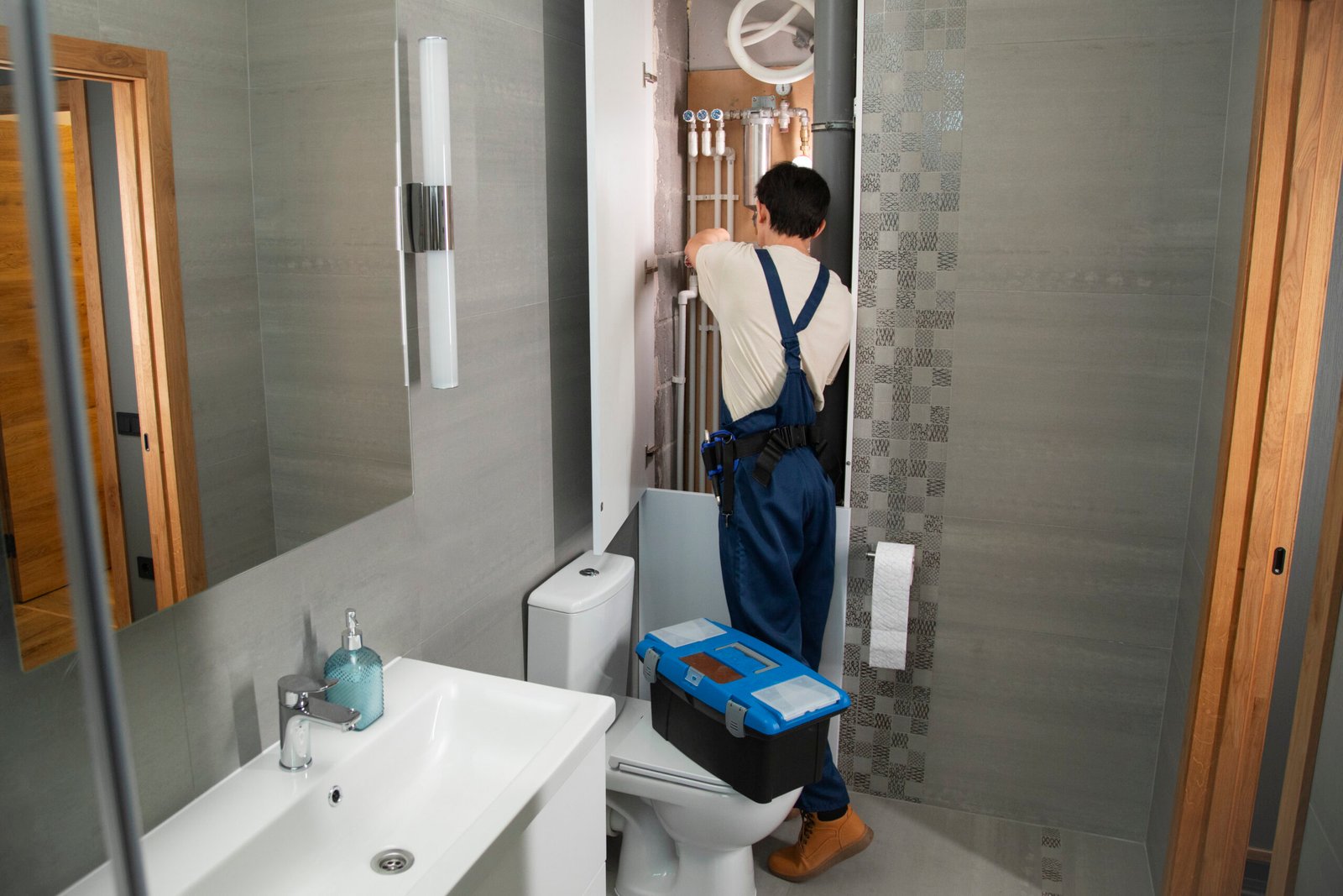 Home Service Professional Working on Repairs